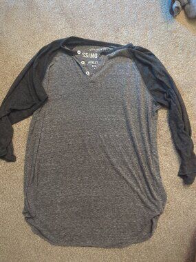 Mossimo Athletic Fit Henley quarter sleeves